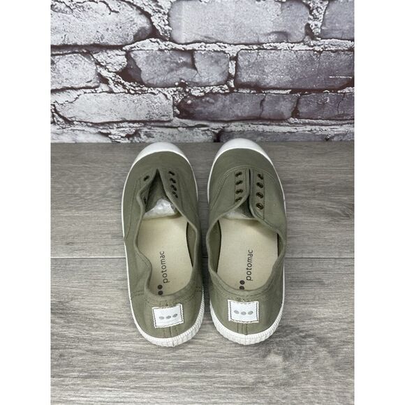 Potoma Green Canvas Fabric Slip On Casual Sneakers Shoes Women’s Sz 39EU/8.5M US - Picture 5 of 16